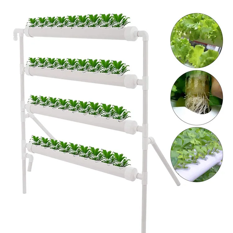 Indoor 3 Tier Hydroponics Systems Vertical Grow Tower Nft Channel Microgreen Growing System Hydroponics System
