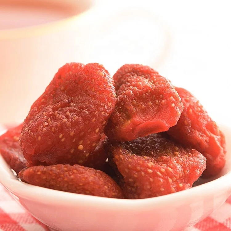 
25Kg Fraises Price Chinese Fruit Processing And Packing Small Line Slice Dry Freeze Dried Strawberry With Cartons 