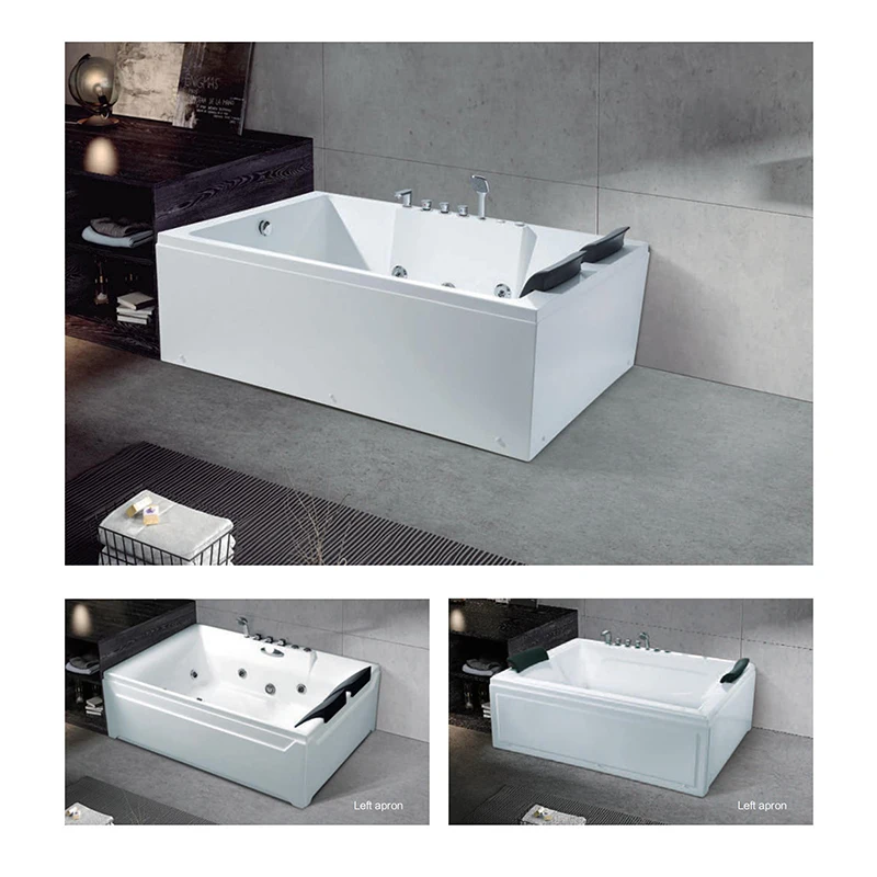 Factory Sell Luxury Freestanding Whirlpool Bath Tub Bubble Soaking Custom Massage Bathtub