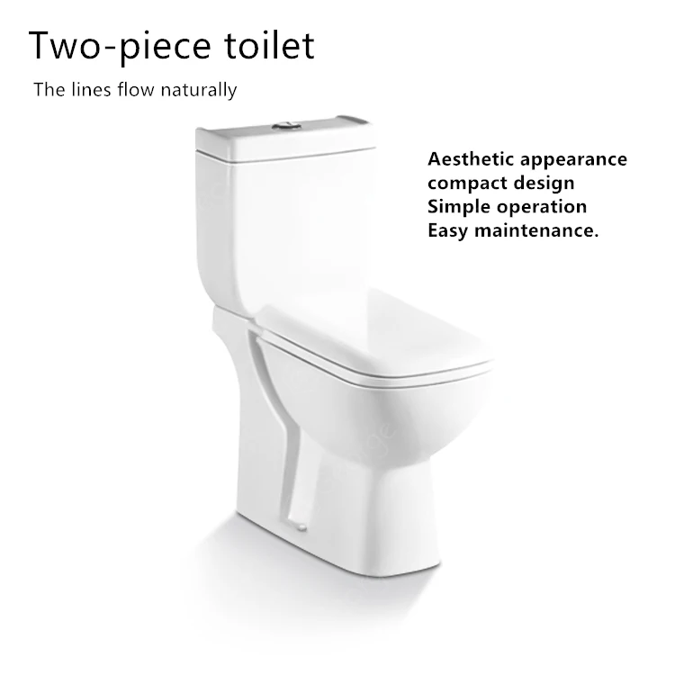 
toilet pan washdown Two piece bathroom floor mounted toilet with cistem S-trap 250mm 