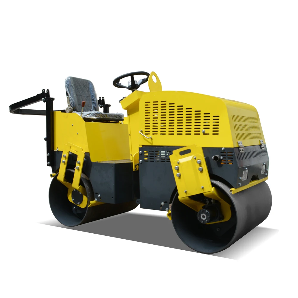 Discount price ride on vibratory road rollers machine price double drum