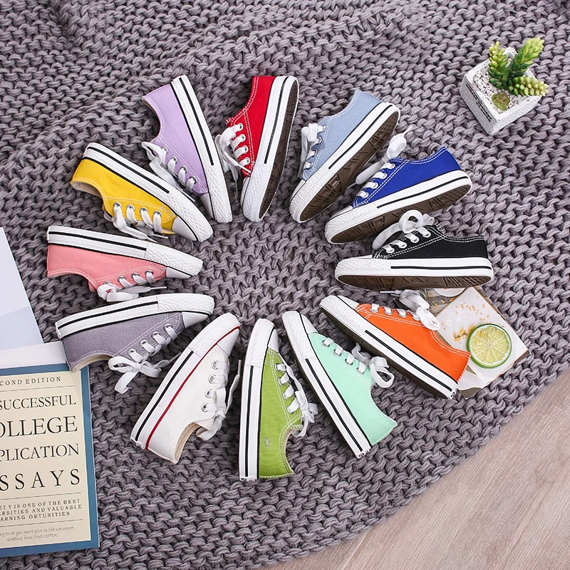 
Kids Shoes for Girl Children Canvas Shoes Boys Sneakers 2020 Spring Autumn White Short Solid Fashion baby Children Shoes 