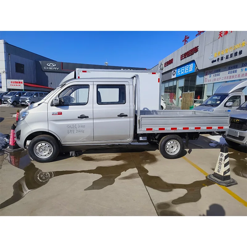 Jac Kaida Domi V1 2.2M Mini Dump Sand Transport Truck 1.3L Gasoline 4X2 Platform Double-Row 4 Seats New Condition Left Steering