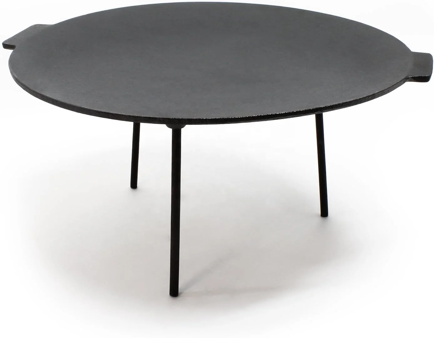 Cast Iron Campfire Griddle, Portable Grill with 3 Removable Legs for Outdoor BBQ Cooking,  Outdoor Camping