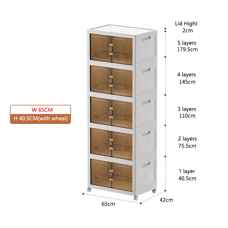 Wholesale price 65cm width room storage box plastic foldable storage box organizer folding storage box