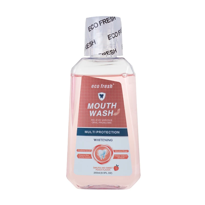 OEM Private Label 250ml Fluoride Free Alcohol Free Travel Portable Fresh Breath Herbal Mint Mouthwash