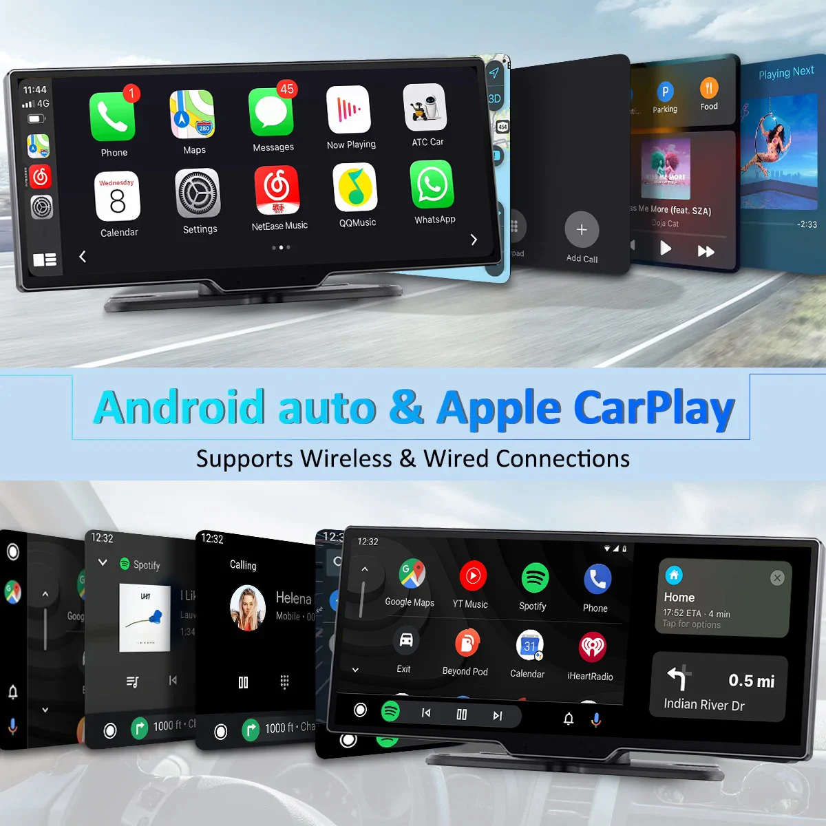 2023 Dual BT Stereo Android auto Car Radio 10.26 inch Wireless Carplay Car Play Dashcam DVD Audio System mp5 player for car