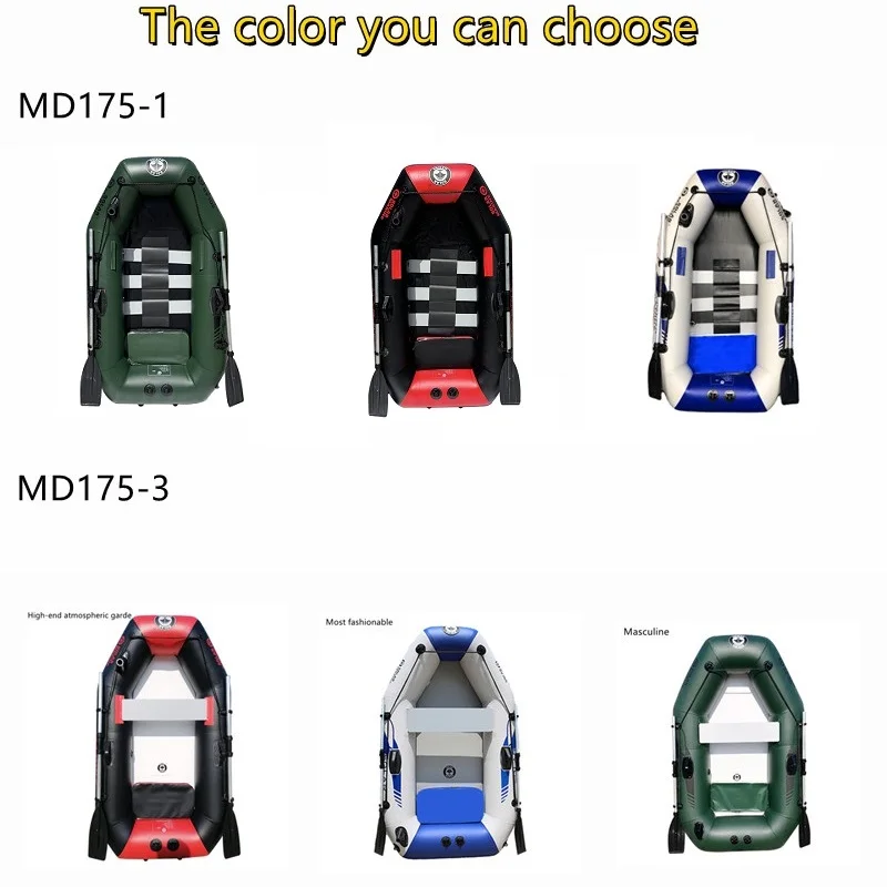 Solar Marine Single PVC Boot Inflatable Fishing Boat Kayak Lightweight and Folding Rowing Touring Canoe Rescue Dinghy for Adults