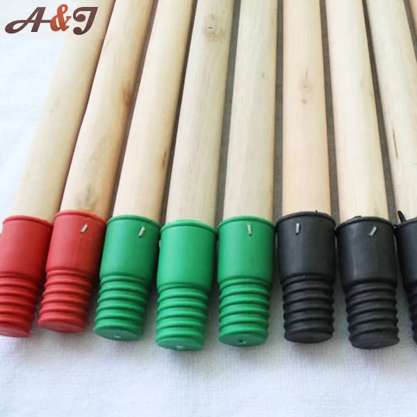 wholesale Color hook natural wooden stick for brush broom mop