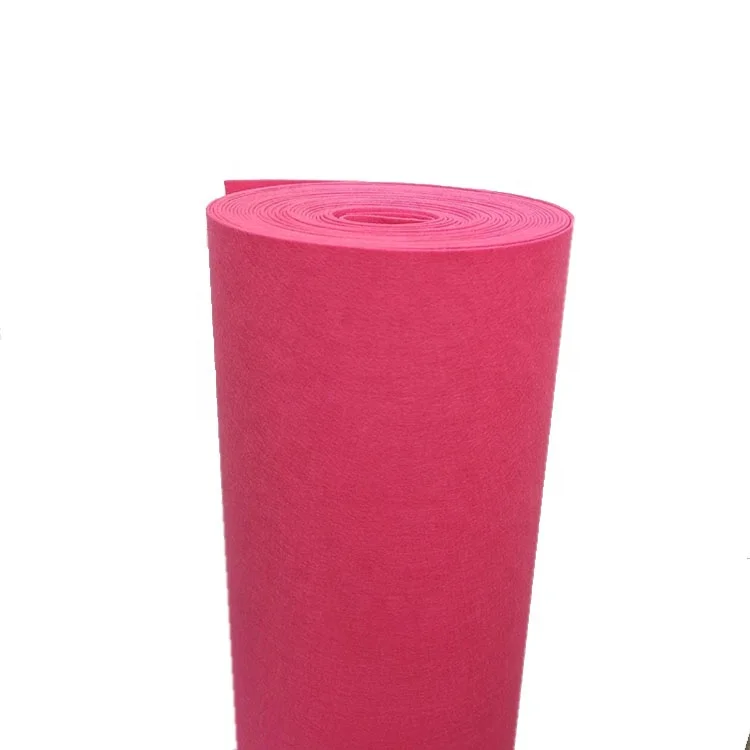 Needle Punched colorful 1mm 2 mm 100% Polyester Felt Fabric in rolls
