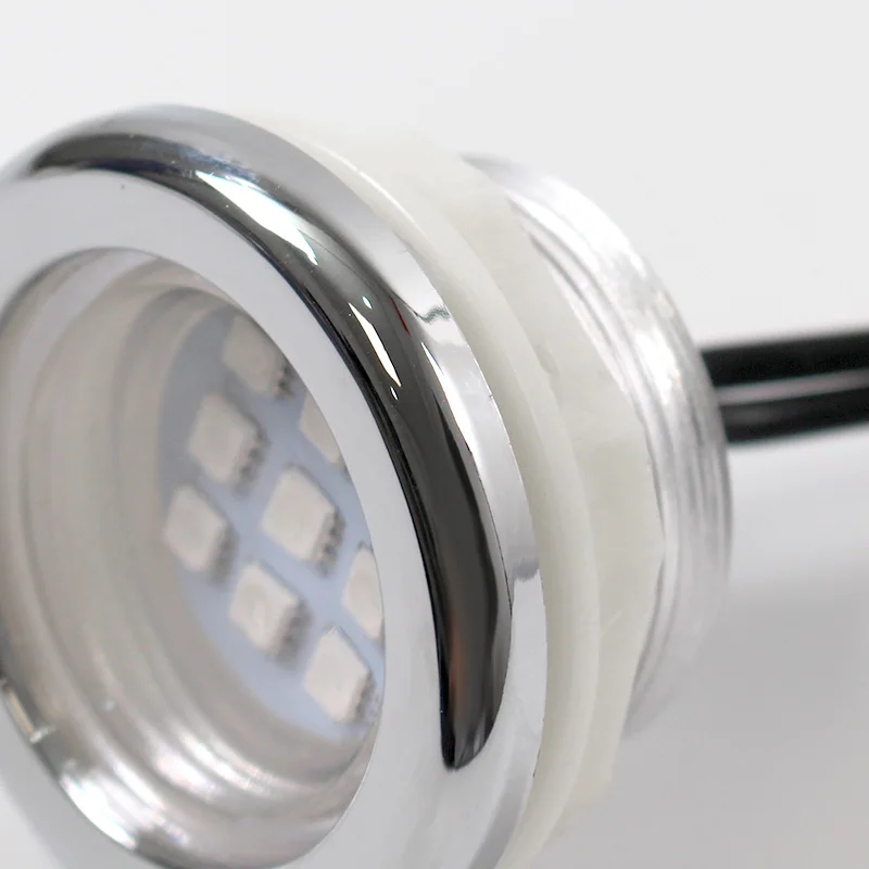 12v  RGB whirlpool scale surface plastic Sauna Steam Room led lamp Waterproof LED Bathtub hot tub Spa Light led hot tub lamp 2w