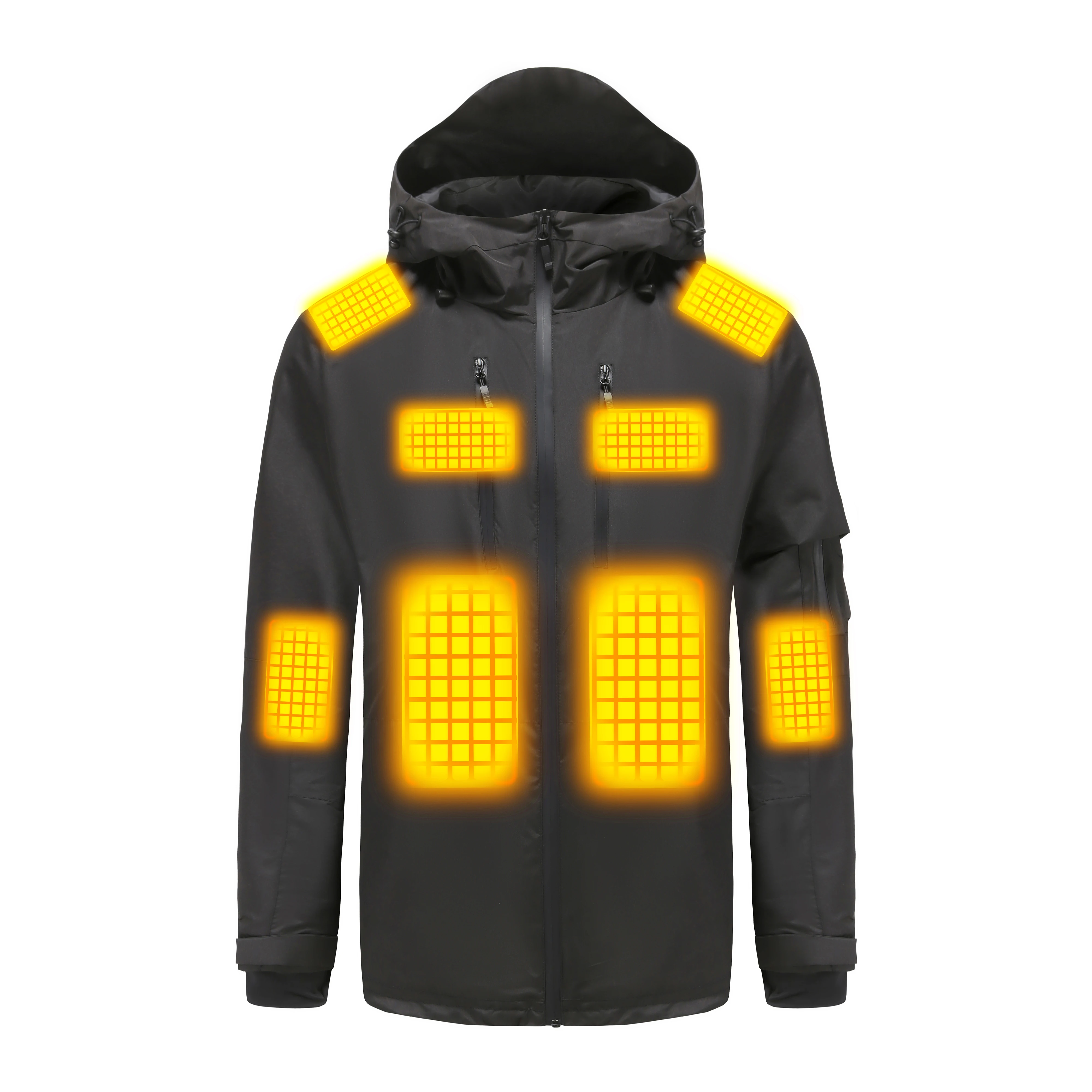 Meinuanshu In Stock Waterproof Winter Heating Jacket High Visibility Mens Custom Rain Battery USB Heated Jacket