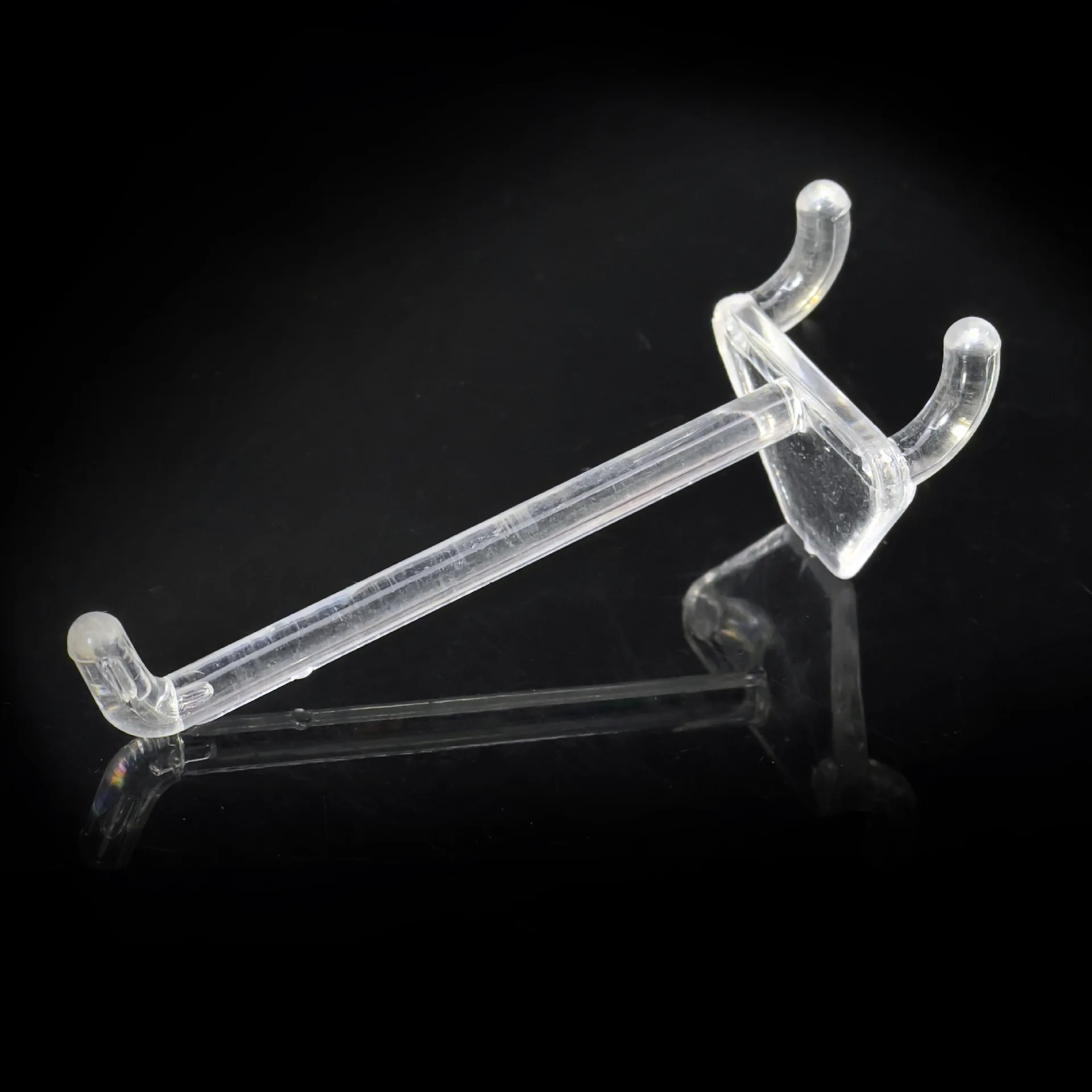 Pegboard Accessories Retail Display Gondola 2.5inch Clear Acrylic Plastic Hooks For Cardboard Metal Acrylic Display For Pegboard