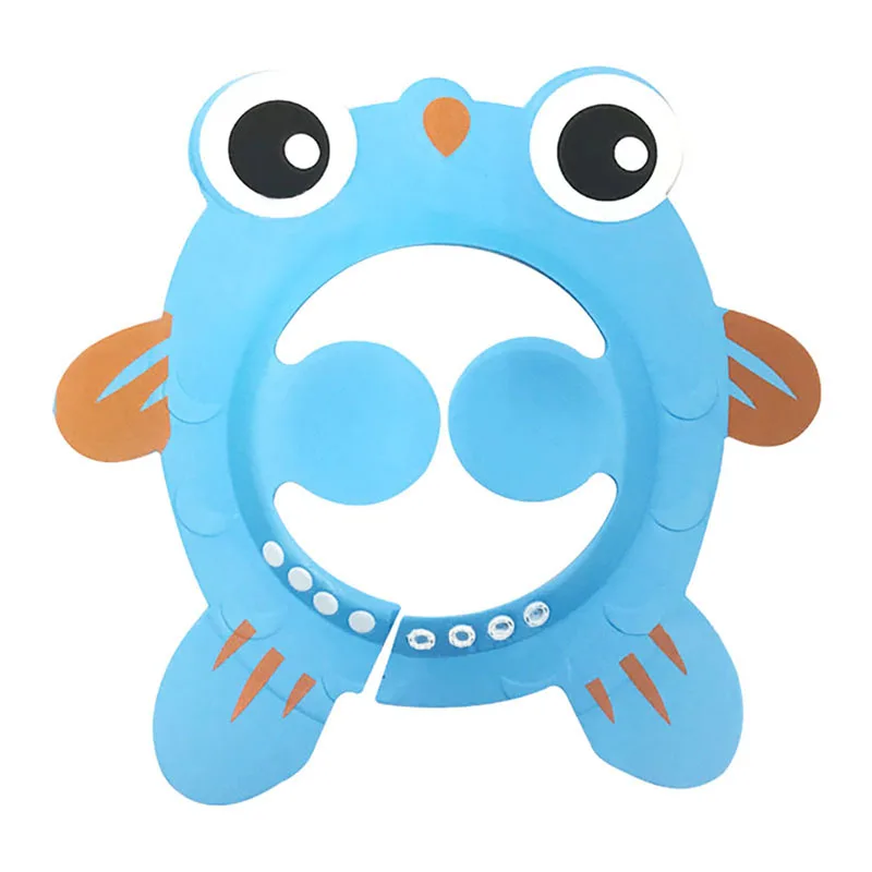 durable baby wash hair cover EVA soft foam fish shape bath hat shower cap
