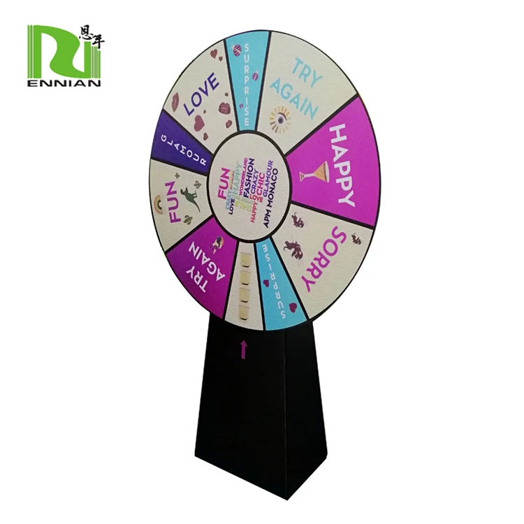 20 Inch Tabletop Stand Removable Composable Entertainment Prize Wheel Of Fortune for sale