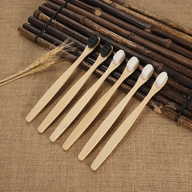 New Bamboo Toothbrush for Adult Biodegradable Toothbrush Extra Soft Bristles,10000 Soft Natural Bristle Toothbrush Oral Hygiene