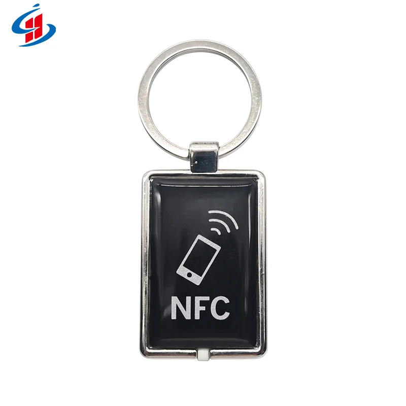 Wholesale Personalized Custom Metal Epoxy Keychain QR Pet Tag NFC Pet ID Tags Dog Tags