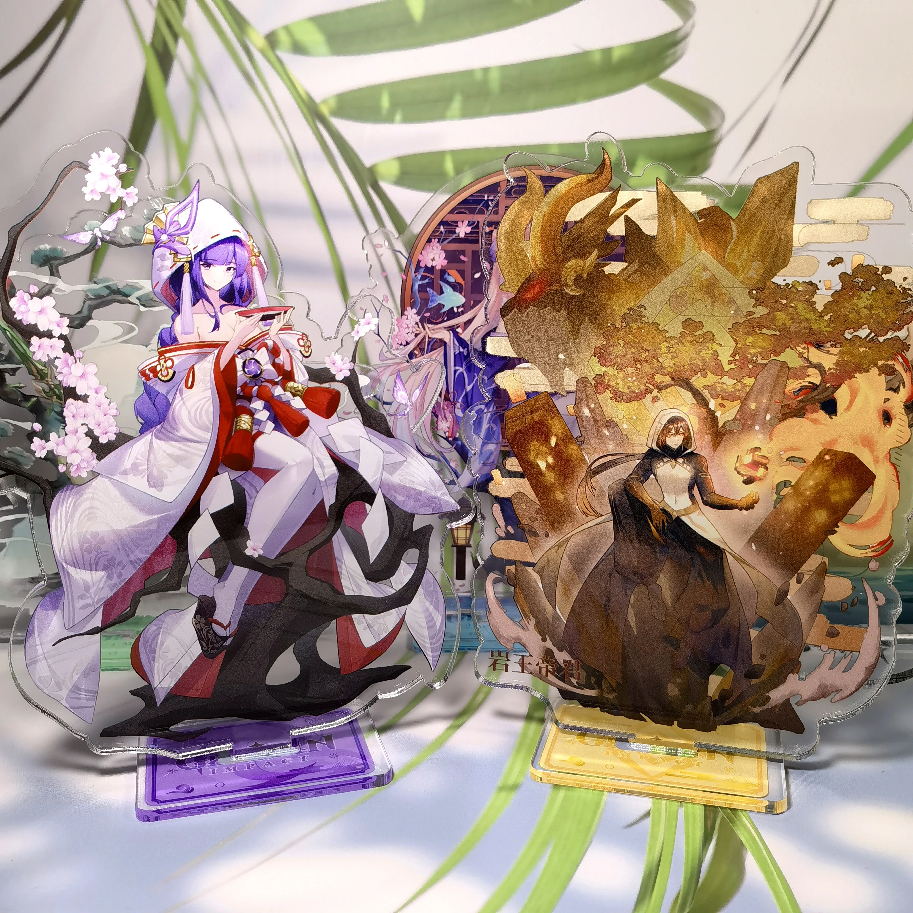 Аниме Фигурка Genshin Impact Zhongli Raiden Shogun Ayato Arataki Прокат Yae Miko Xiao акриловая подставка модель пластина стол Декор подарки Ne