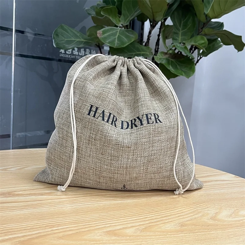 BSCI Reusable Dust Drawstring Jute Sacks Date Coin Record Burlap Bags Custom Logo Burlap Pouches For Cocoa Bags Packaging