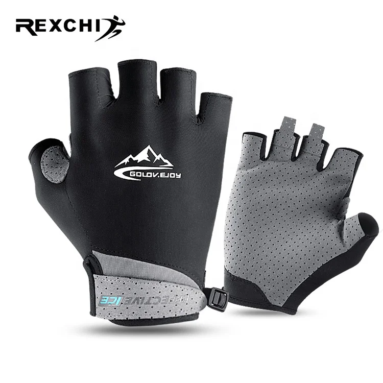 REXCHI XG22 Summer Sun Protection Gloves Half Fingers Cycling Gloves Outdoor Sports Fishing Breathable Cool Golf Glove