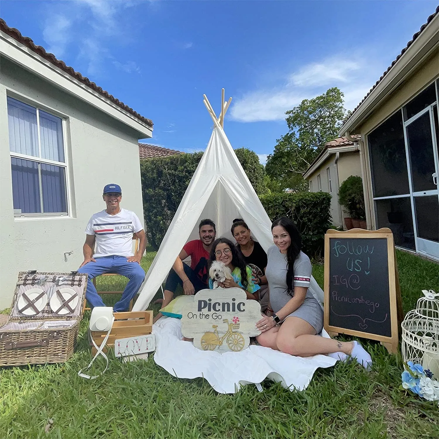 Indoor & Outdoor 100% Cotton Tepee 5 Sides Huge Camping And Wedding Indian Tent