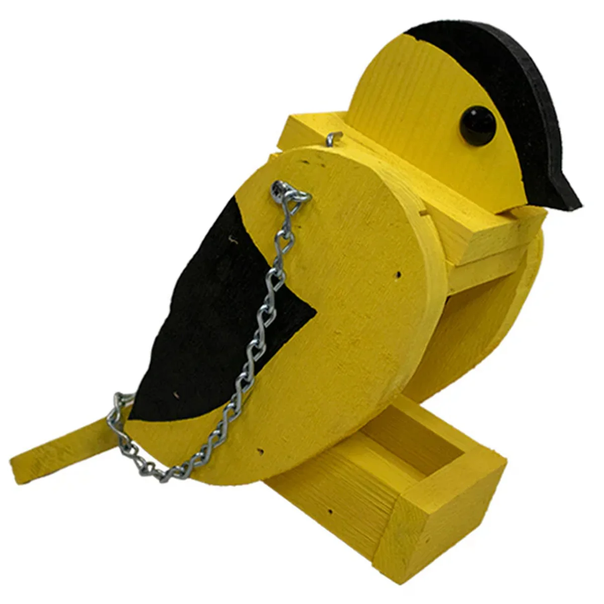 WILDMX Mini Small Outside Hanging  Home  Finch Shaped Bird Feeder Nest Wooden Bird House Outdoor Feeder For The Garden