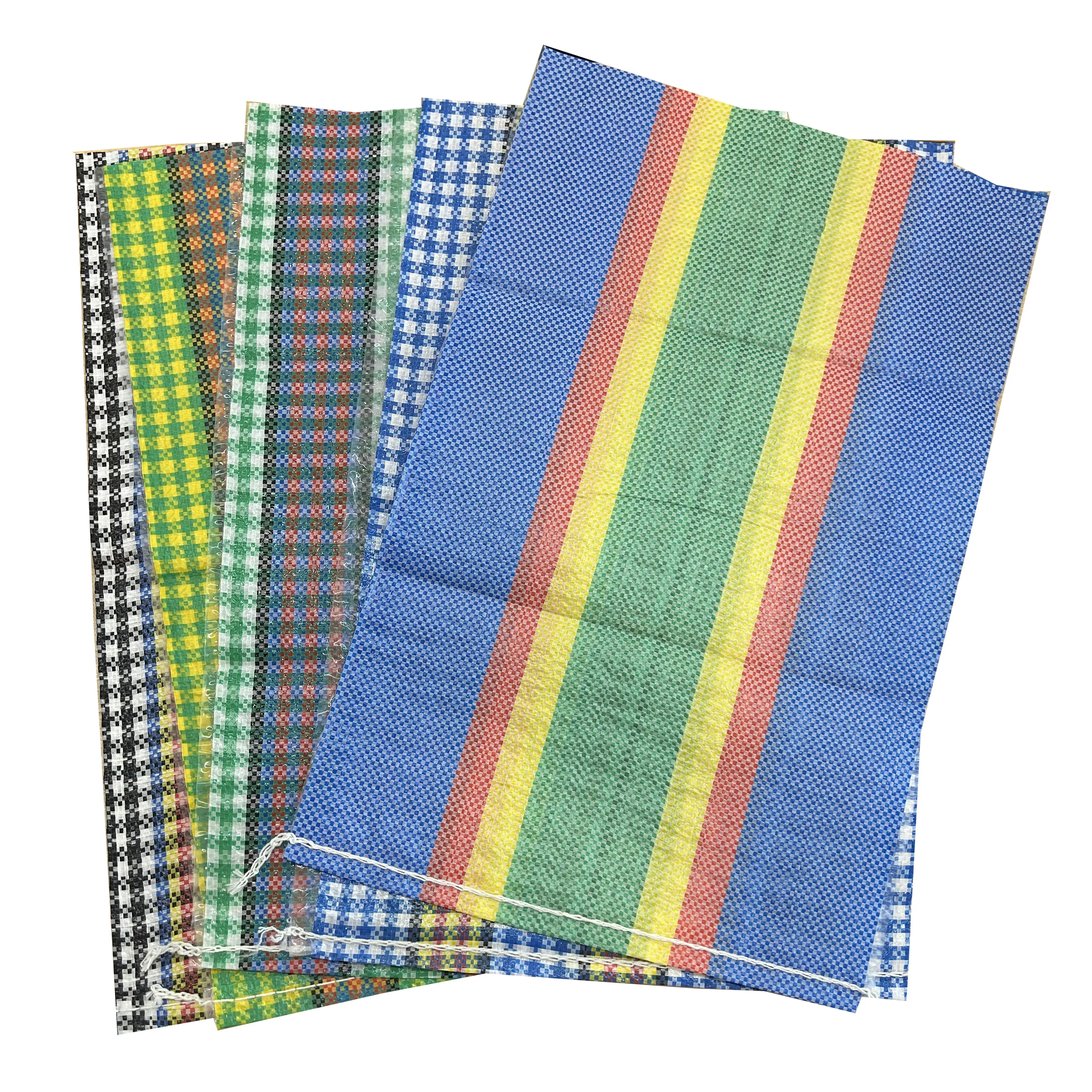 Congo Ghana Mauritania Tanzania Laminated Polypropylene PP Woven Shopping Bag Market Sack for Grocery Marketing Packaging Usage