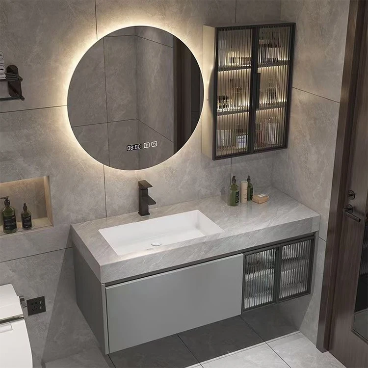 Customized Size Plywood Carcase Material Cheap Single Piece Bathroom Cabinet Furnitures