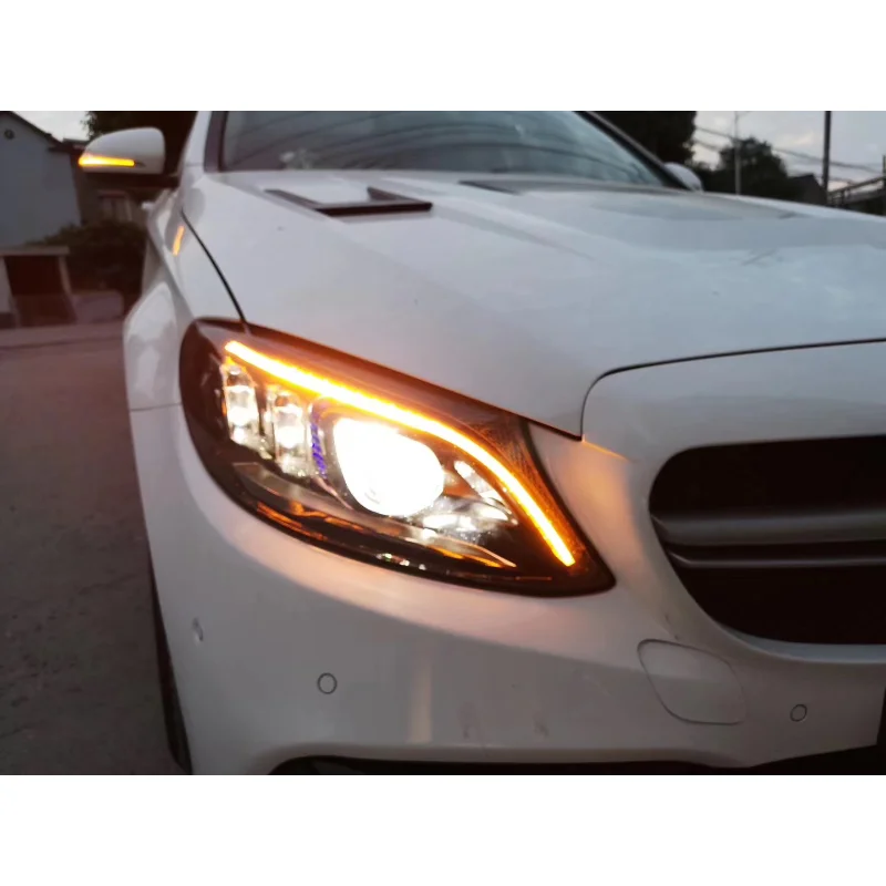 upgrade to full LED headlamp headlight with dynamic and with a touch of blue for mercedes benz C Class W205 head lamp 2015-2021
