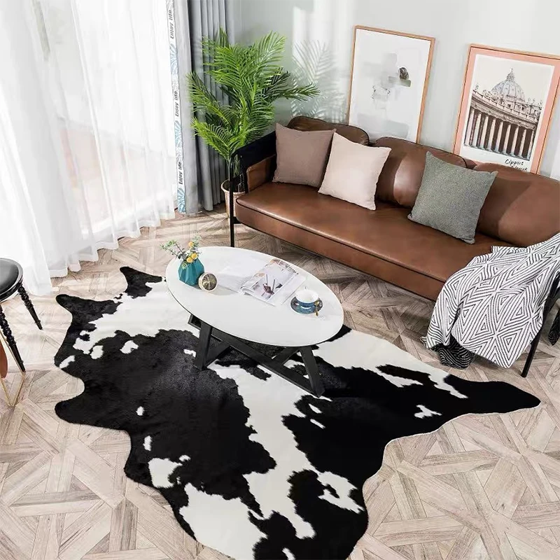 B 100% whole flower cow skin real cow skin black and white carpet used to make furniture sofa belt uggage shoes fabric