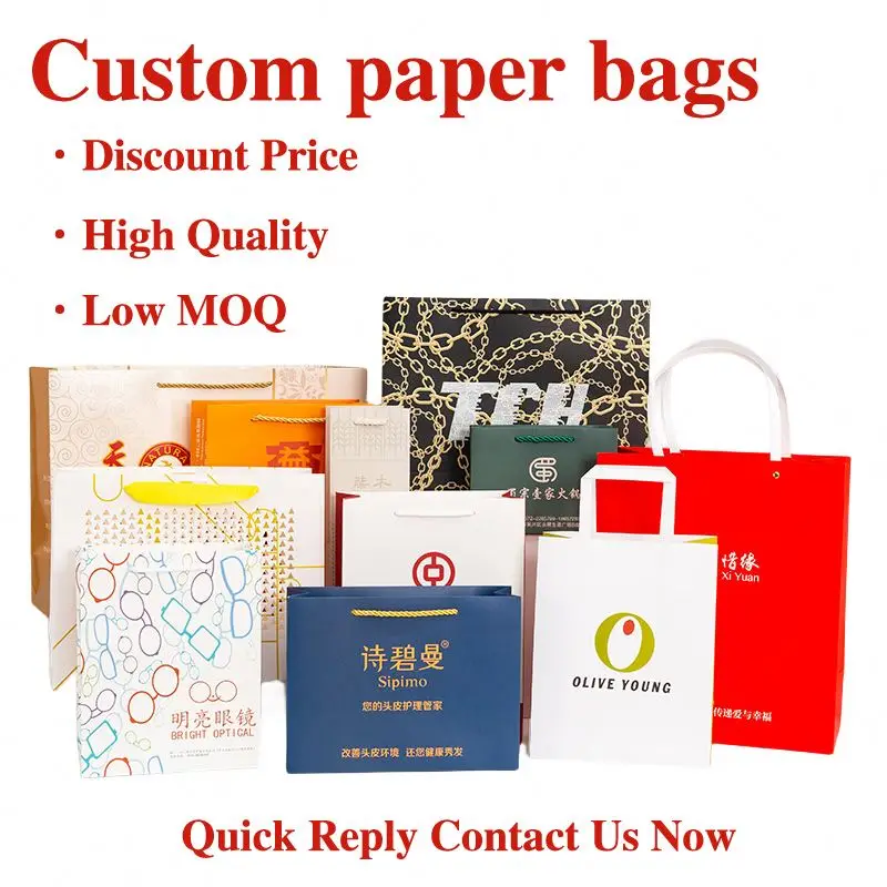 KM new year design china wholesale luxury shopping bags china wholesale customized eco friendly paper bags for grocery store