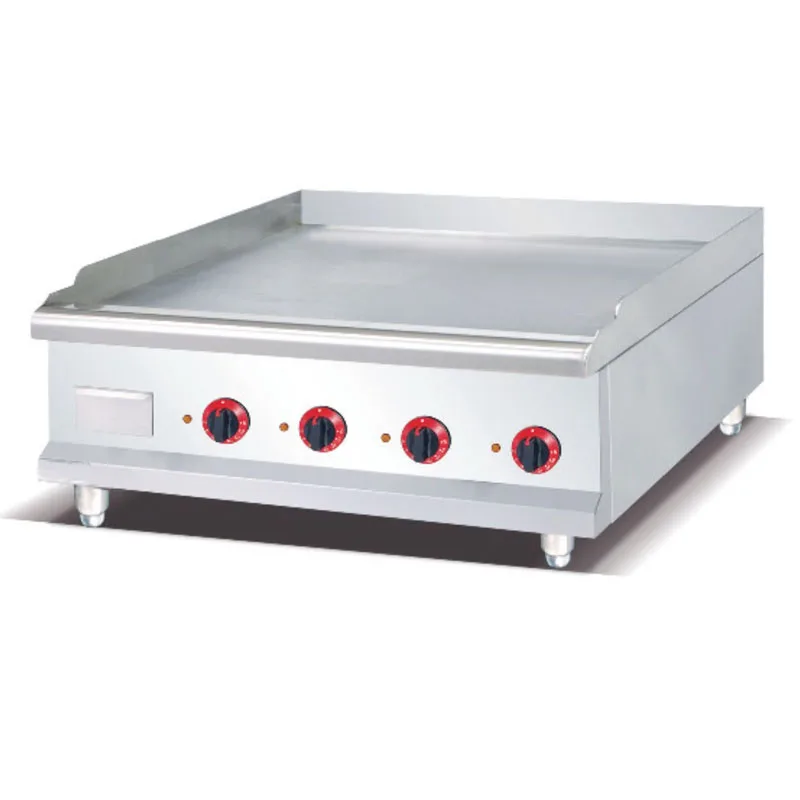 Factory price commercial stainless steel flat plate electric griddle with 4 burners