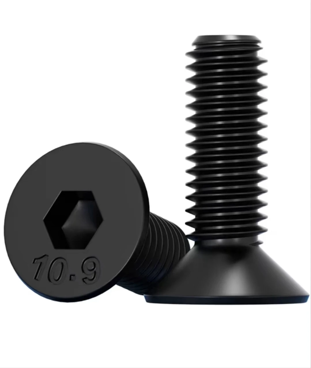 High Quality Stainless Steel and Titanium Flat Hex Socket Head Screw Black CSK Head Machine Hexagonal Screw