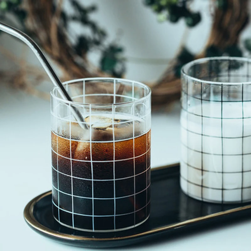 Heat Resistant Borosilicate Custom Logo Milk Drinking Tea Glass Cup