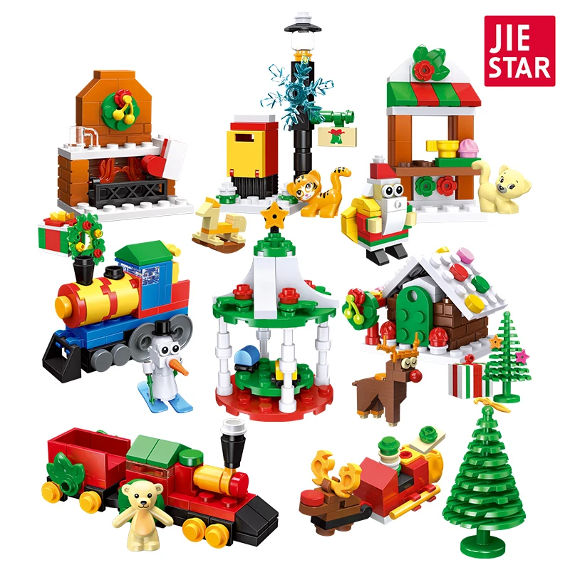 Multiple models Creative Building Block Sets Kids Construction Toys DIY Models Christmas gift building blocks