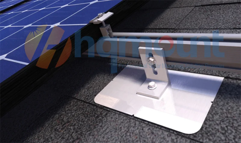 Крепление HQ Асфальтовая солнечная черепица пластина вспышка L-образные ножки мигающий крючок крыша Солнечная кровельная установка комплект для мигания L-образных