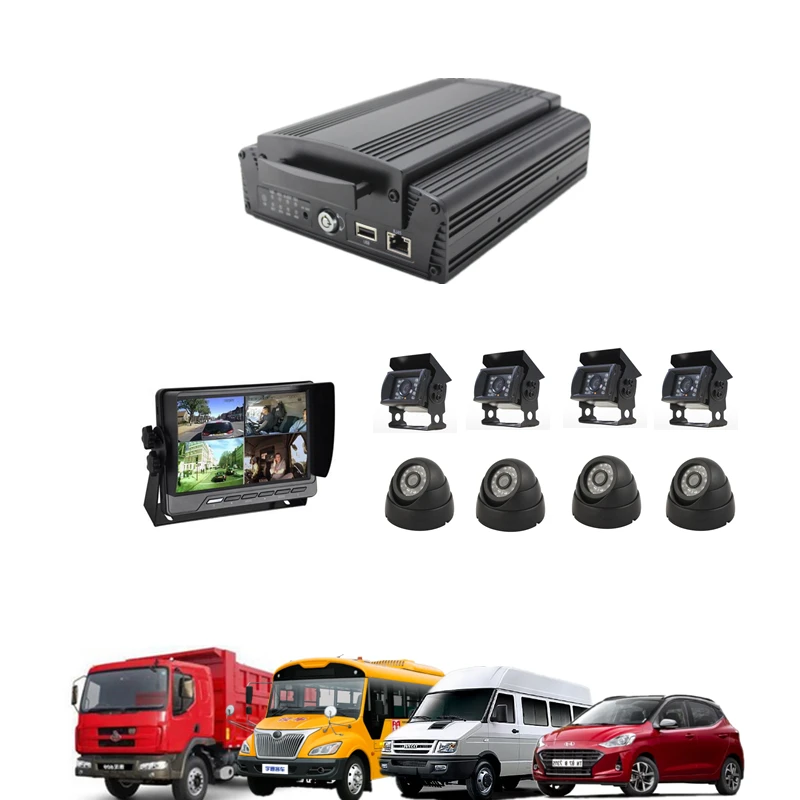 Recoda  H.264  8CH  MDVR 1080P 4G WiFI GPS Mobile vehicle  DVR  camera  car CCTV System For Van/Taxi/Bus/Truck/Car