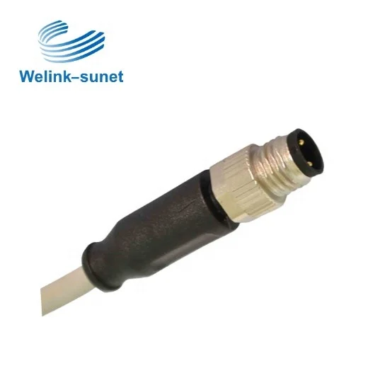 Водонепроницаемый соединитель и провод M8 4 Pin Тип винта неэкранированный для автомобильных проводов