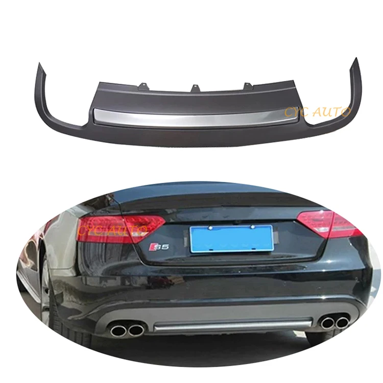 ABS Gloss black B8 S5 style Rear bumper car diffuser for Audi A5 4D Normal car 2008 2009 2010 2011 2012