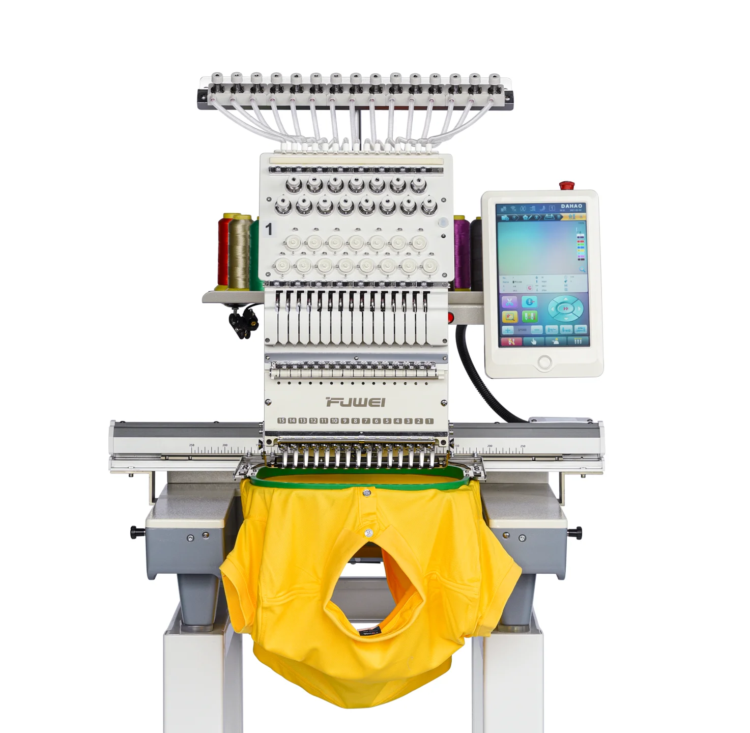 FUWEI  single head high speed multifunction T-shirt Embroidery machine for design shop