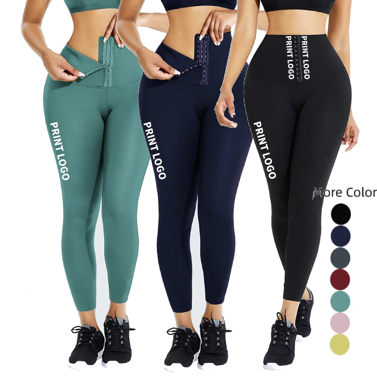 
Custom Service Body Shaper Waist Trainer 2 In 1 Hip Enhancer Buttery Soft Stretch Leggings Quick Dry High Waist Tight Pants 