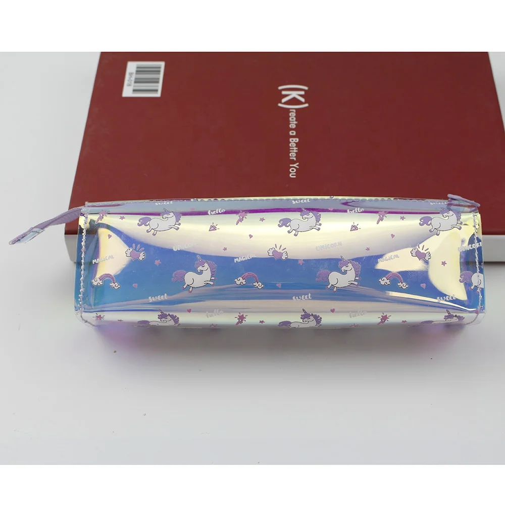 Прозрачный симпатичный пенал из ТПУ с единорогом для канцелярских принадлежностей простой студенческий высококачественный пенал на молнии