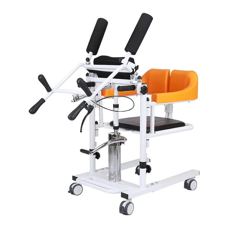 patient lift transfer hydraulic Chair w/180° split seat bedpan with commode for Elderly Machine Adjustable Electric Bath  home