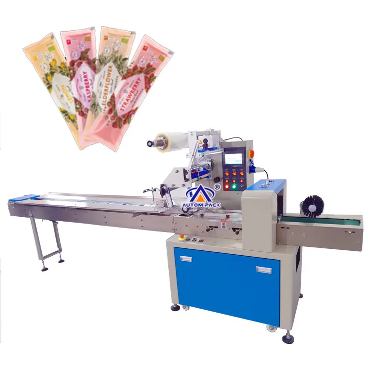 AUTOMPACK ATM-250B Automatic Horizontal Pillow Flow Wrapping Soap / Biscuit / Popsicle Packing Machine