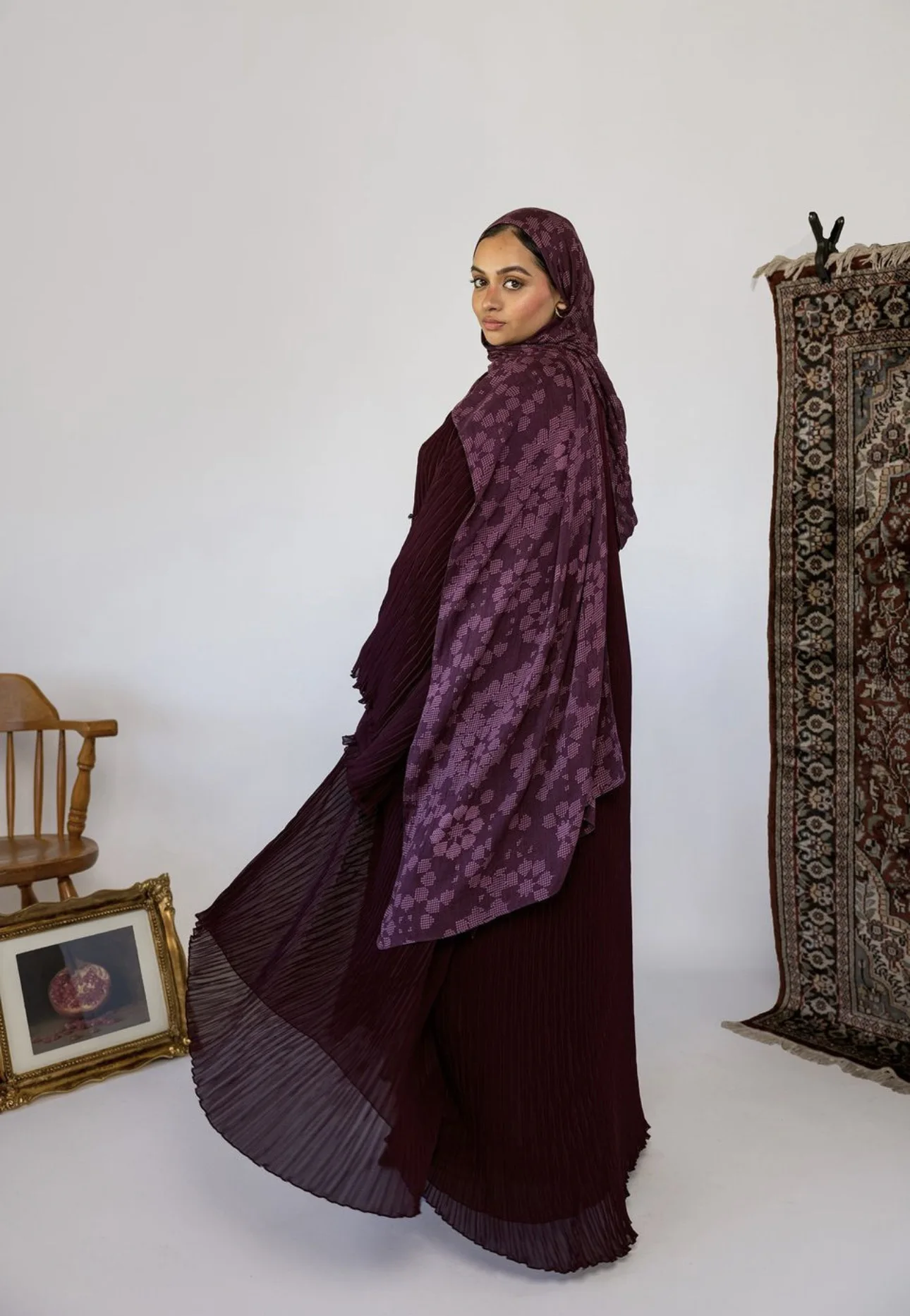 2024 Middle east arabic berry mosaic printed hijab muslim hot selling long scarf shawl for women