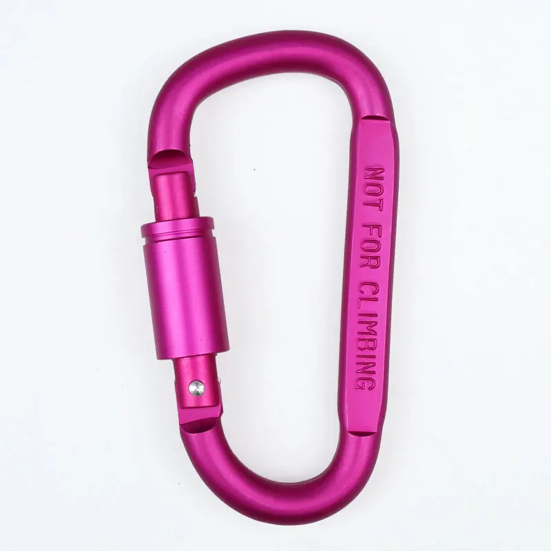 XIWANG D Shaped Camping Carabiner Aluminum Alloy Locking Hook Ring Key Climbing Tools