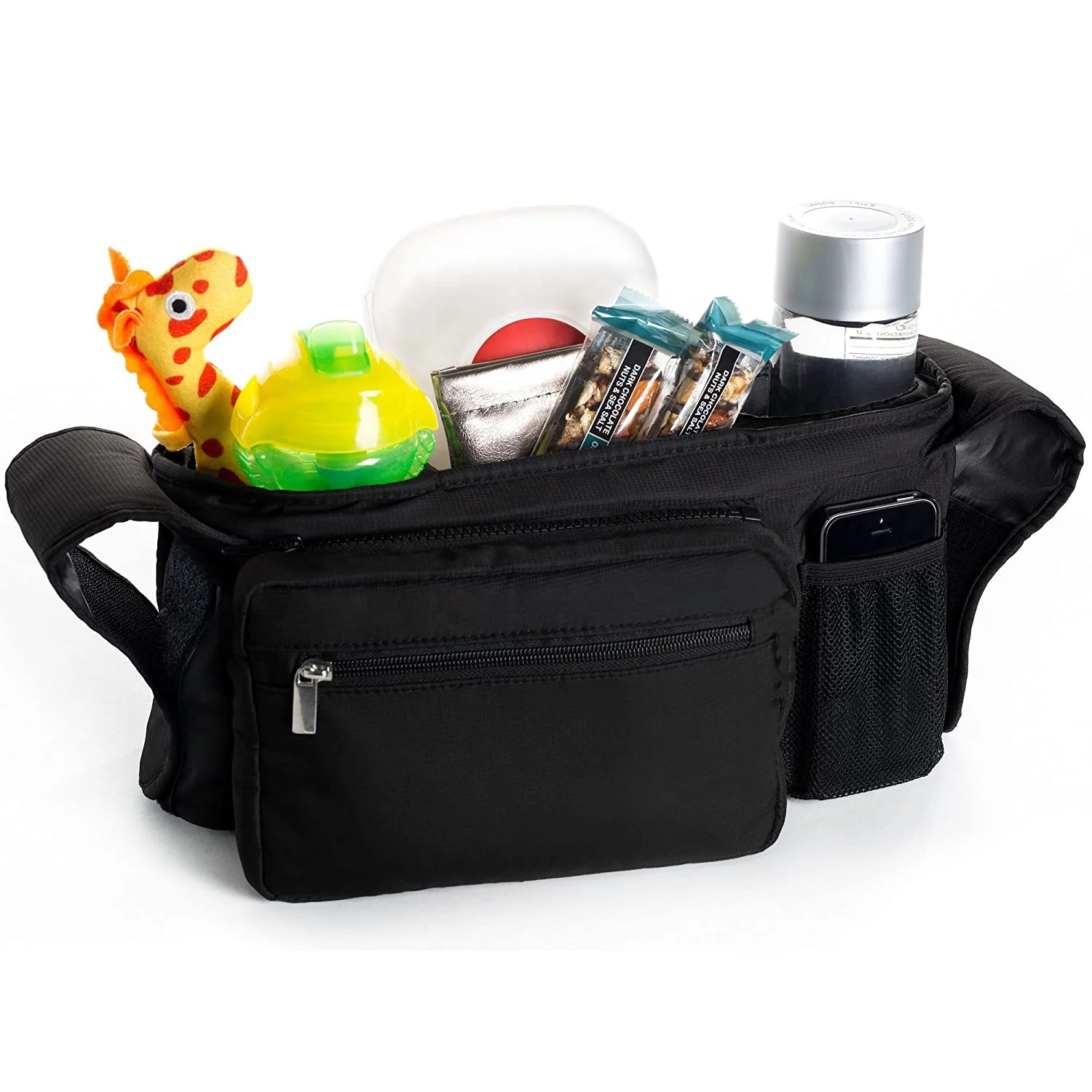 Universal Diaper Bag Baby Stroller Organizer Bag With Insulated Cup Holders