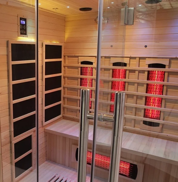 Full Spectrum Infrared Medical Sauna 3-4 Person Low EMF Health Cabin Saunas