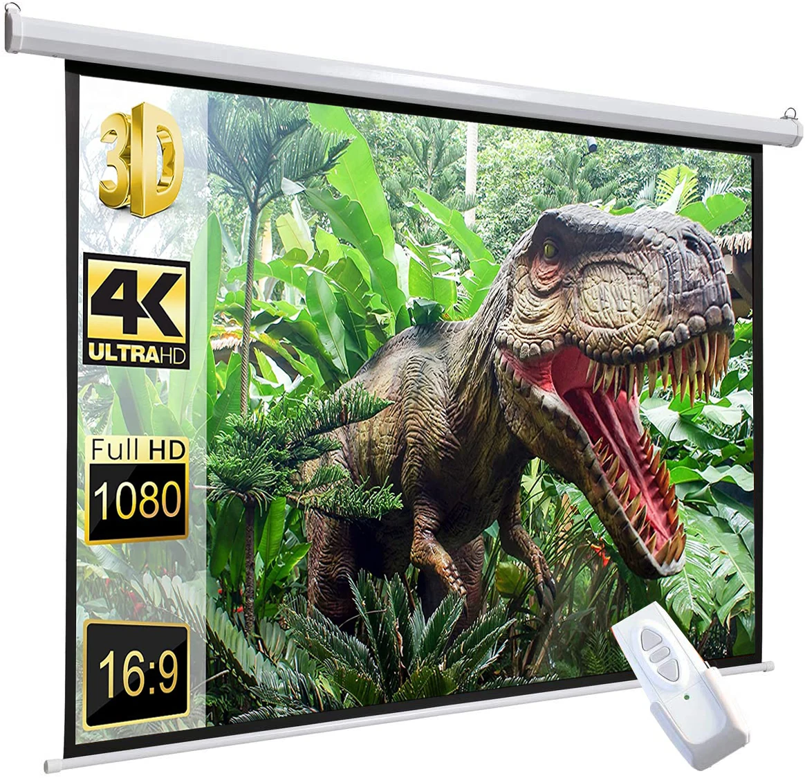 Best Price Electric Motorized Projection Screen For 3D LED Projector