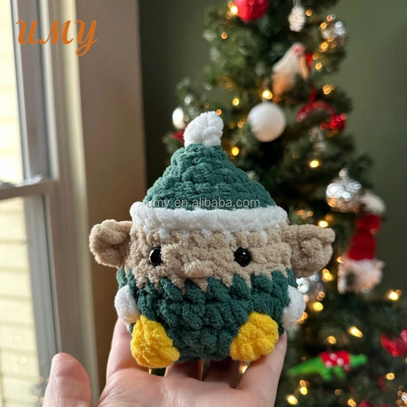 Decorative Christmas Toys Ornament Nativity Set Items Gifts Decorations Amigurumi Crochet Doll Animal Plush Keychain For Home